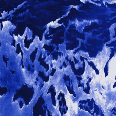 Modern ve orijinal dalma boyası, kravat boyası, batik ve yüksek çözünürlüklü beyaz tuval üzerinde shibori deseni.