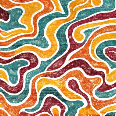 Yüksek çözünürlüklü beyaz tuval üzerinde modern ve orijinal Geometrik batik ve shibori deseni