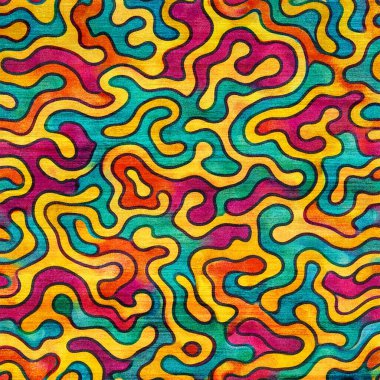 Yüksek çözünürlüklü beyaz tuval üzerinde modern ve orijinal Geometrik batik ve shibori deseni