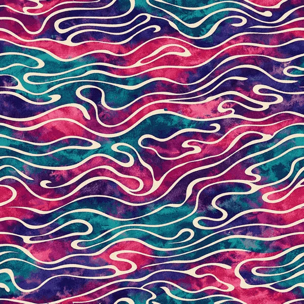 Geometrik batik, yüksek çözünürlüklü beyaz tuval üzerinde boya ve shibori deseni