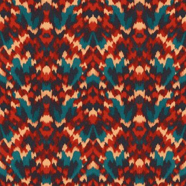 Modern ve orijinal dalma boyası, kravat boyası, batik ve shibori desenleri yüksek çözünürlüklü beyaz tuval üzerinde