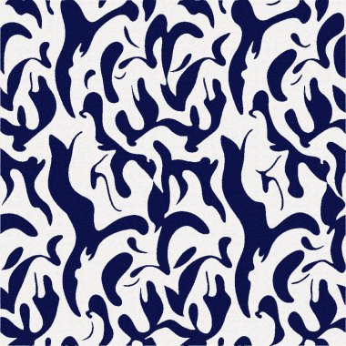 Yüksek çözünürlüklü beyaz tuval üzerinde boya ve Shibori yaratıcı desen