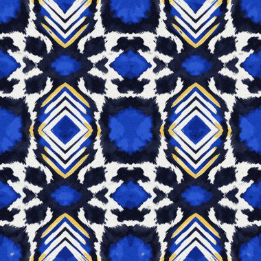 Yüksek çözünürlüklü beyaz tuval üzerinde boya kumaşı ve Shibori yaratıcı desen