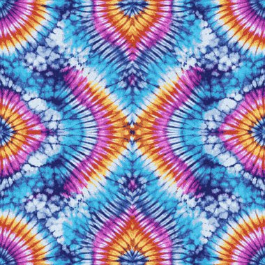 Yüksek çözünürlüklü beyaz tuval üzerinde boya kumaşı ve Shibori yaratıcı desen