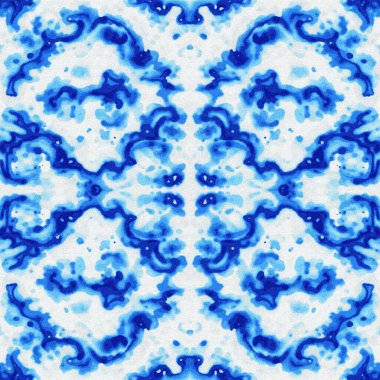 Yüksek çözünürlüklü beyaz tuval üzerinde boya kumaşı ve Shibori yaratıcı desen