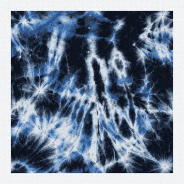 Yüksek çözünürlüklü beyaz tuval üzerinde boya kumaşı ve Shibori yaratıcı desen