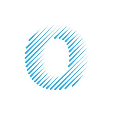 0 harfi çizgi desen logosu