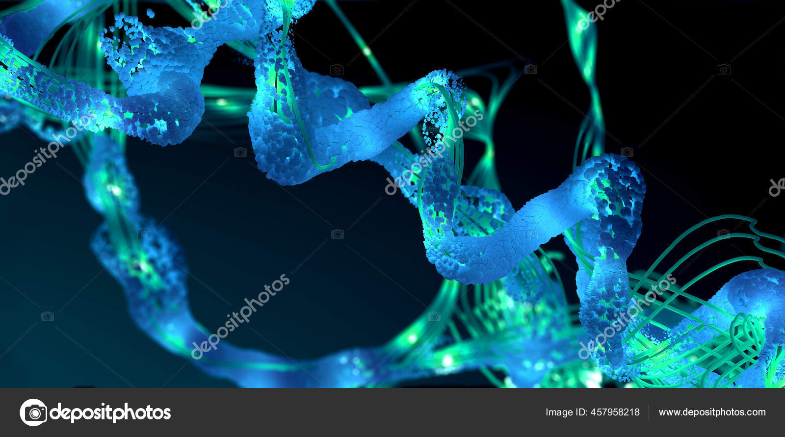 Chain Amino Acid Bio Molecules Called Protein Illustration Stock Photo by ©Burgstedt 457958218