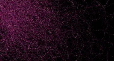 Teknoloji veya biyoloji, Internet veya sinirsel bağlantılar gibi ince yapılandırılmış ağ - 3d illüstrasyon