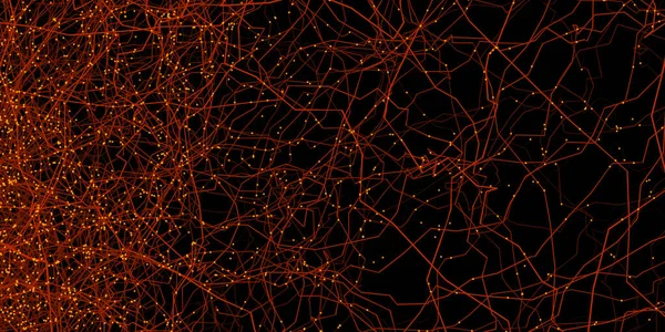 技術や生物学 インターネットやニューラル接続のように細かく構造化されたネットワーク 3Dイラスト — ストック写真