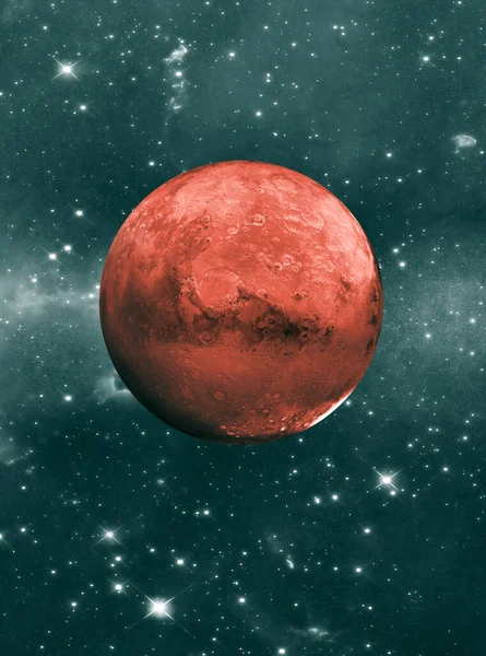 Κόκκινο Πλανήτη Στο Κέντρο Μπροστά Από Χάρτη Αστέρι Εικονογράφηση — Φωτογραφία Αρχείου