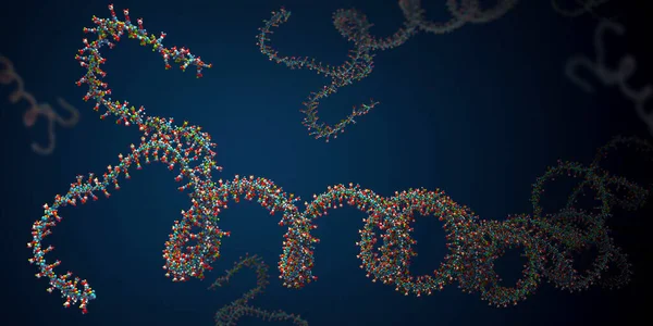 Ribonucleïnezuurketen Waaruit Het Deoxyribonucleïnezuur Dna Samengesteld Illustratie — Stockfoto