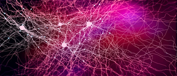 Signalübertragende Neuronen Oder Nervenzellen Illustration — Stockfoto