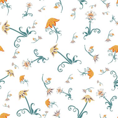 Maximalizm, enerjik, eklektik, Dopamin tasarım elementleri Vektör illüstrasyonu Bu tasarım yolda olmaktan geliyor ve tüm yabani çiçekleri ve bitkileri görüyor ve doğanın ortaya çıkardığı şekilleri