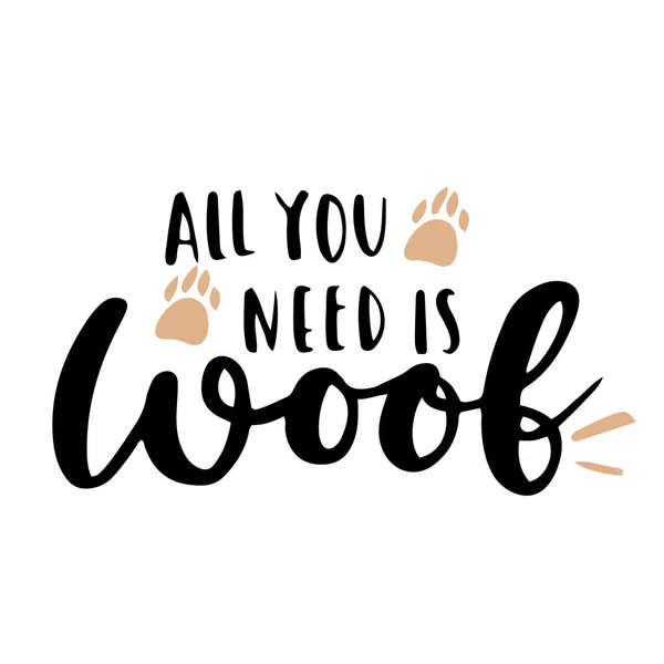 Svart Hvit Plakat Inspirerende Sitater Hunder Håndskrevne Fraser Hundeadopsjon Adoptere – stockvektor