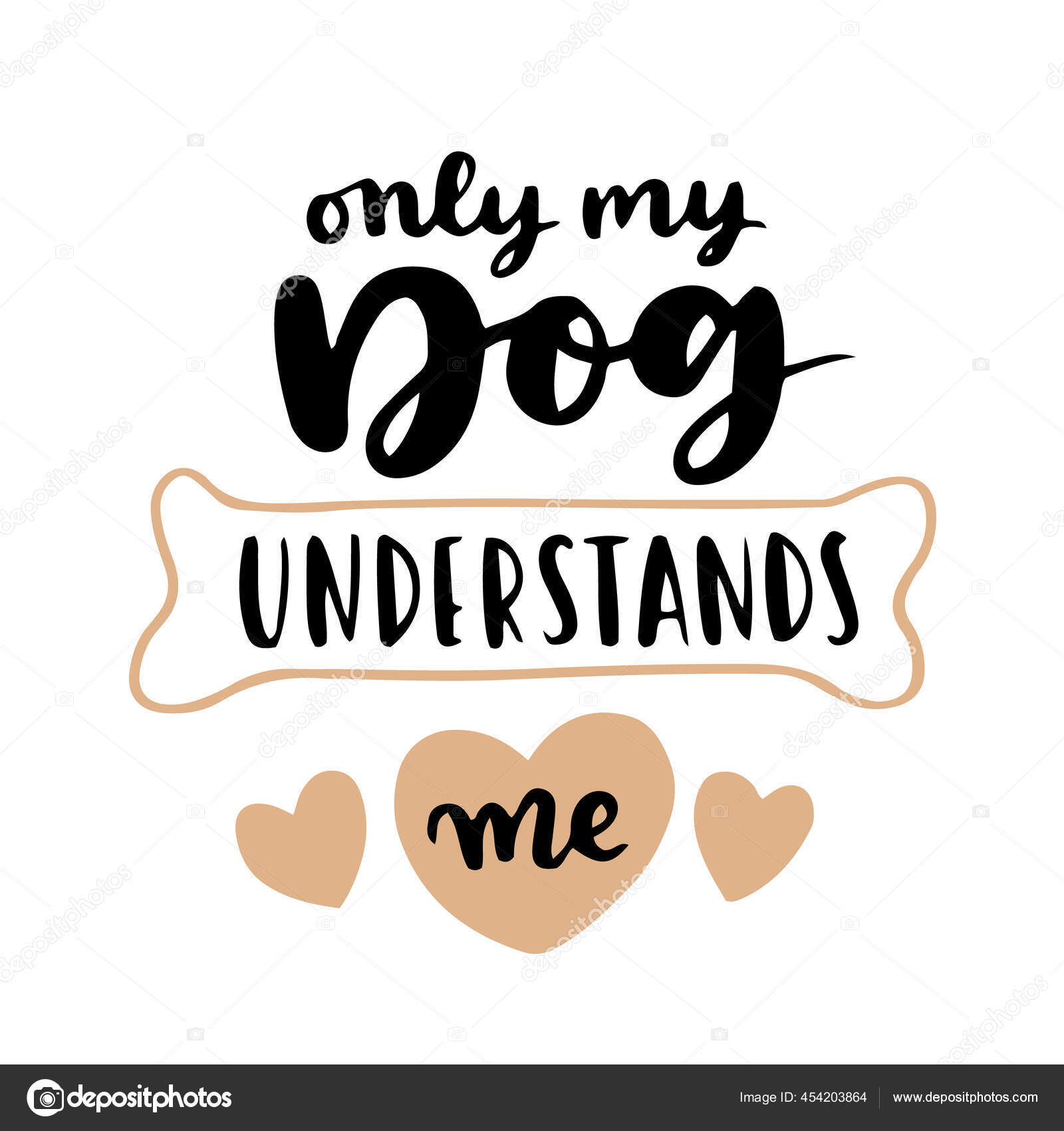 Dog Phrase Black White Poster Inspirational Quotes Dogs Hand Written