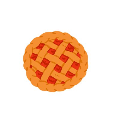 Ev yapımı pişirme vektörü seti. Ekmek, Turta, Tarçınlı rulo, Reçel, Tereyağı, Kahve, Rustik Fırın Tatlıları ve Kahvaltı Yemek Çizimleri