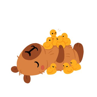 Çiftlik Hayvanları, Bahçecilik, Ev Aktiviteleri, Yavaş Yaşam, Hygge Yaşam Tarzı, Sevimli Çizgi Roman Çizim Koleksiyonu