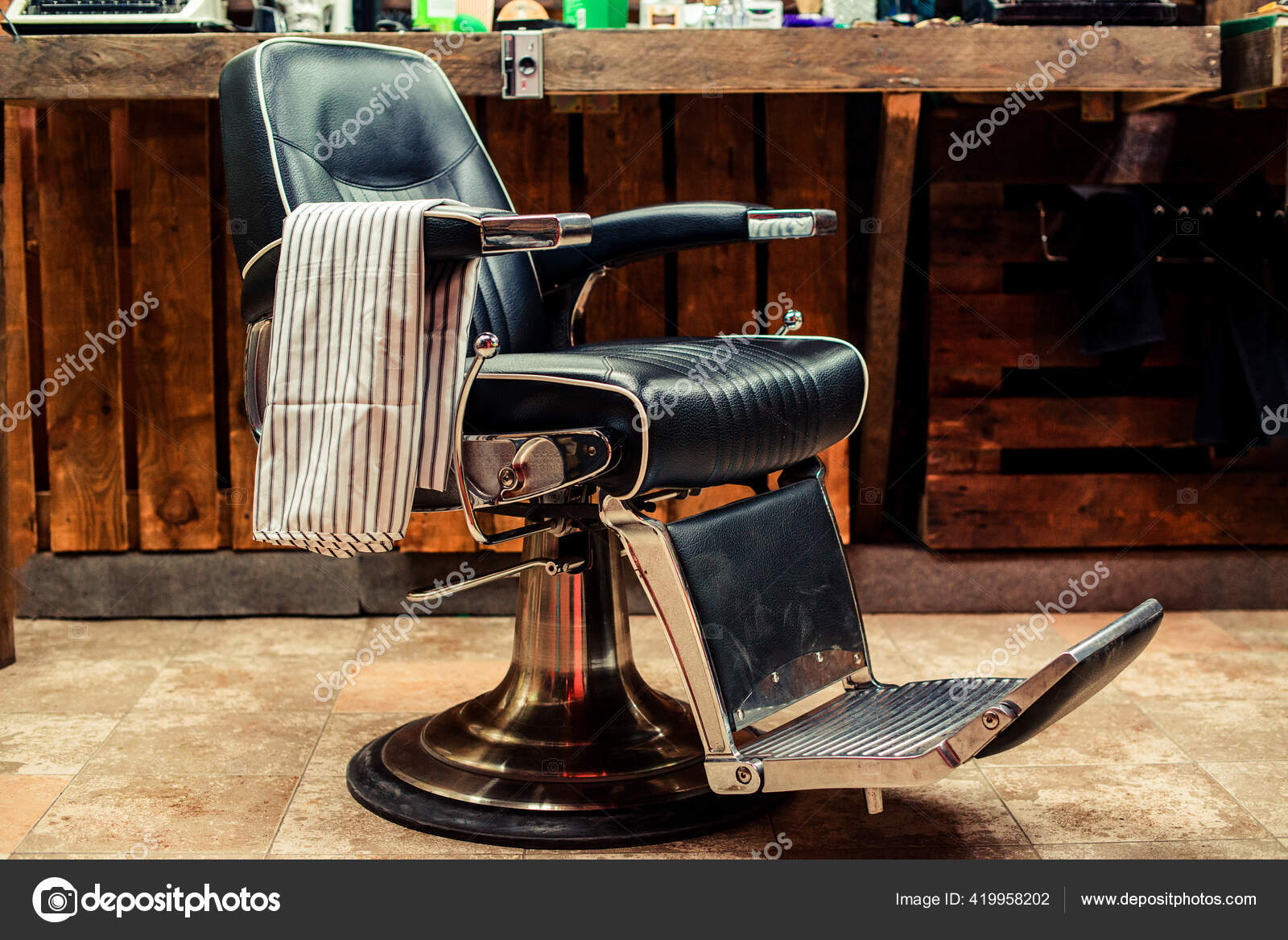 Cadeira Barbeiro Vintage Negócios Barbearia Cadeira Barbearia