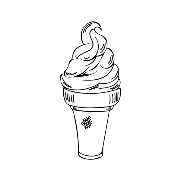 Helado aislado sobre fondo blanco — Vector de stock