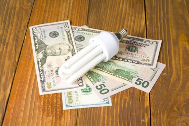 enerji tasarruflu lamba, ampul, Floresan, elektrik, para arka plan, eko ampul, lambalar karşılaştırılması ve