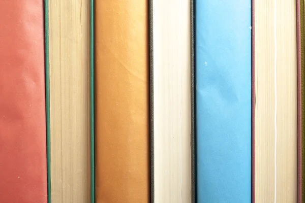 Stack of colorful books. Education background. Back to school. Copy space for text. — Stock Photo, Image