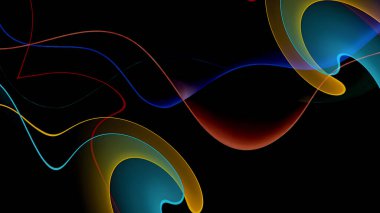 Parlak geometrik çizgileri olan çeşitli neon renk gradyan arkaplanı. Modern parlak şekiller ve çizgiler. Fütürist bir kavram. Kapak, poster, başlık, afiş, broşür, web sitesi, broşür