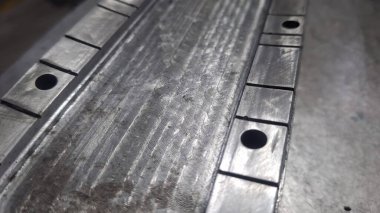 Üretim için metal plaka. Metal parçalar. metal ürünleri.