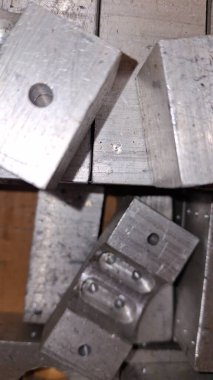 Metal profile yakın - Rusya 'nın İsrail' deki deposundaki paketlerin görüntüsü