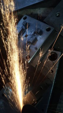 sparks from a welding machine