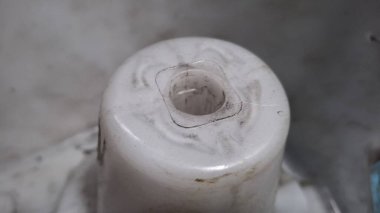 close up of a white sink