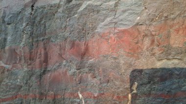 Taş duvar arkaplanının güzel kırmızı rengi