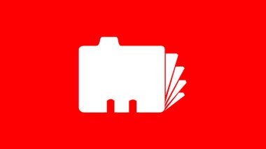 dizin vektör simgesi. beyaz arkaplan çizimi kırmızı düz tasarım