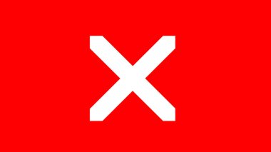 Çapraz simge. vektör illüstrasyonu