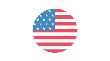 ABD bayrak simgesi düz tasarım