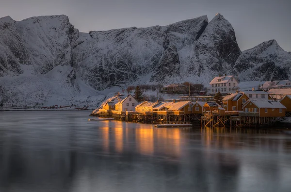 Reine evening last flash — Stock Photo, Image