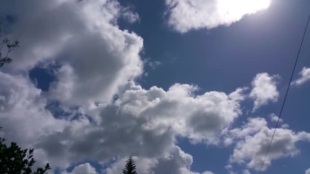 Time Lapse of Clouds on a Sunny Day — Stock Video