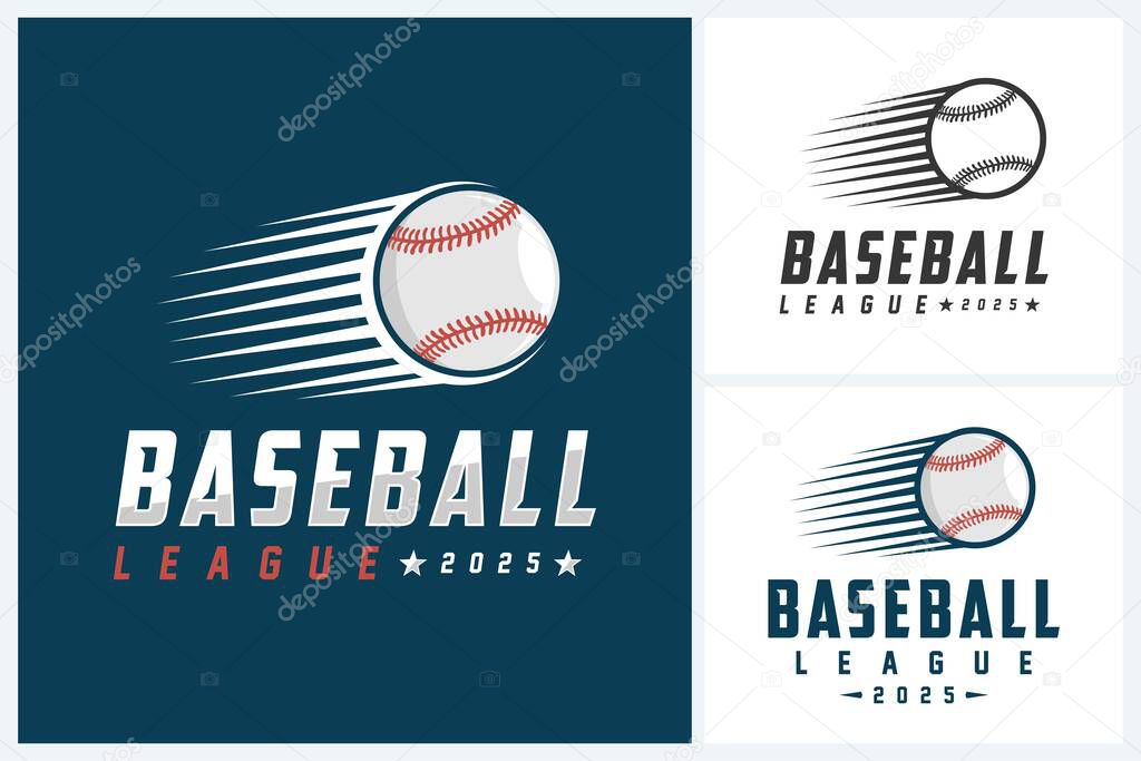 Baseball logo sport design vector template, baseball icon sport emblem vector, baseball tournament logo badge design vector illustration