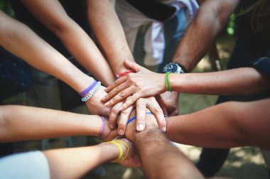 Takım çalışması el desteği kavramını birleştirir