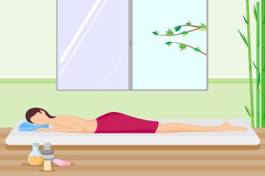 Güzel kadın kaplıca pampering