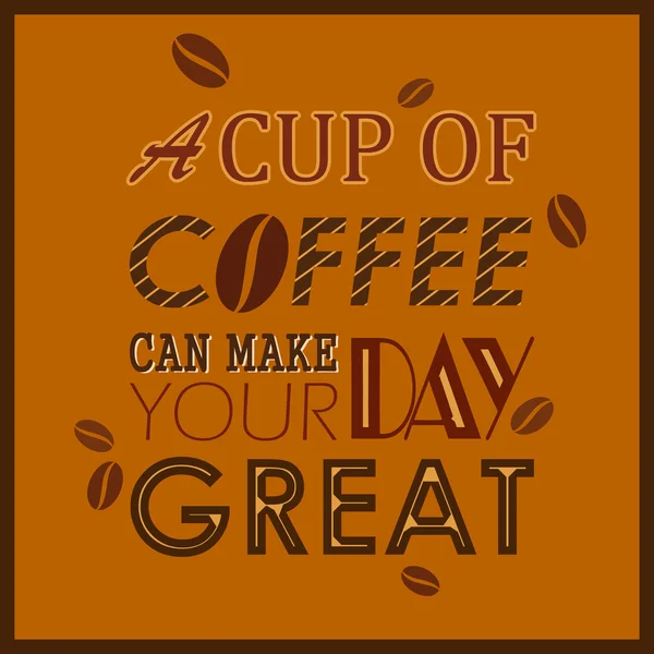 "Coffee is the best monday motivation" poster Stock Vector Image by