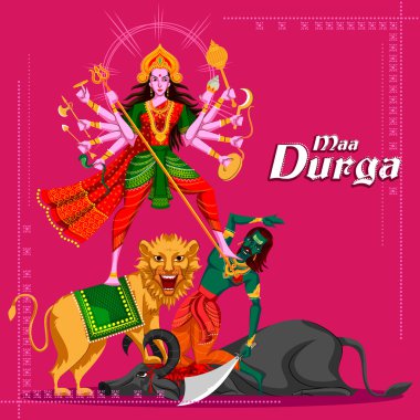 Hint Tanrıça Durga Mahishasura öldürme