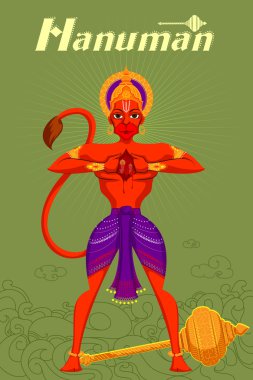 Hint Tanrı Hanuman Rama ve Sita gösterilen