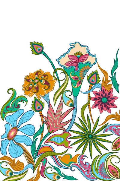 Çiçek arka plan dekore edilmiş — Stok Vektör