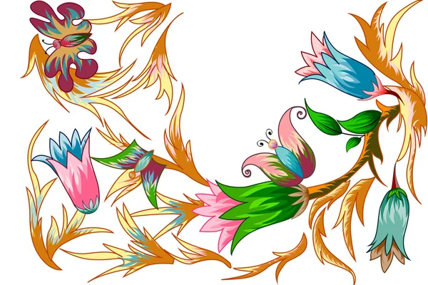 Fond de fleur décoré — Image vectorielle