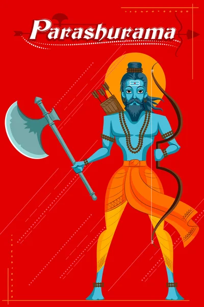 Dieu indien Parashurama avec hache — Image vectorielle