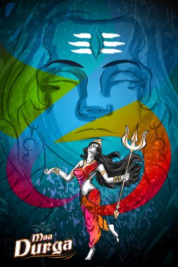 Mutluluk Durga Puja festival Hindistan tatil arka plan