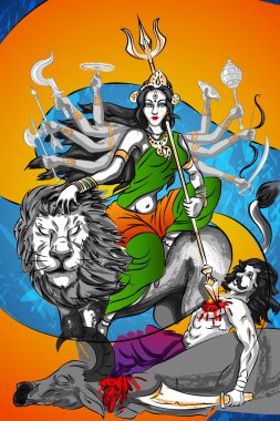 Mutluluk Durga Puja festival Hindistan tatil arka plan