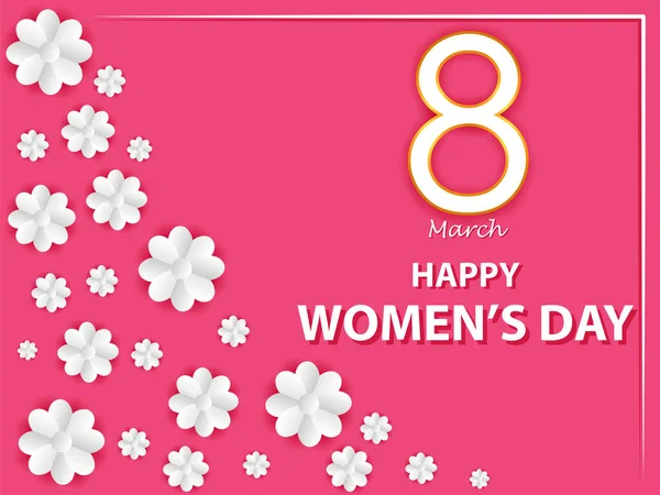Felizes cumprimentos de elegência do Dia das Mulheres para a celebração de 8 de março — Vetor de Stock