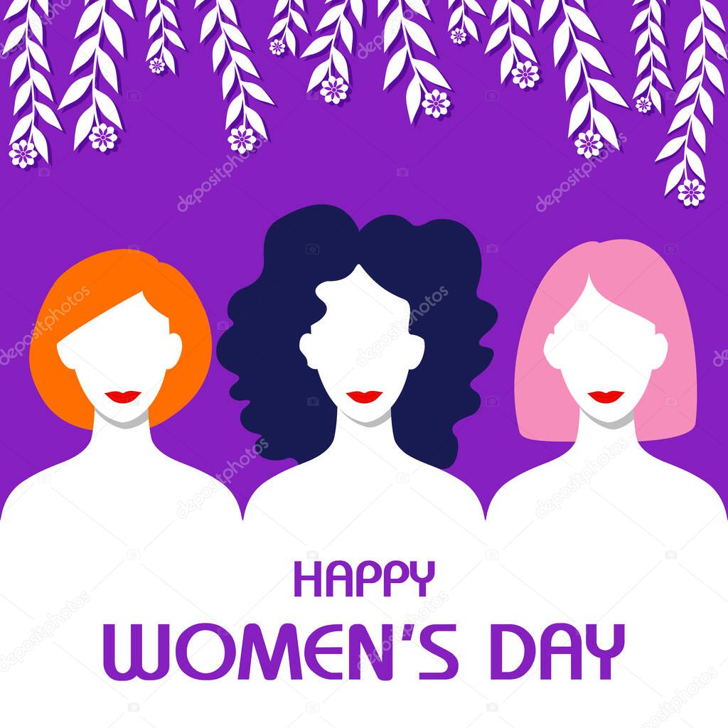 Happy Womens Day elegence greeting for 8th March celebration